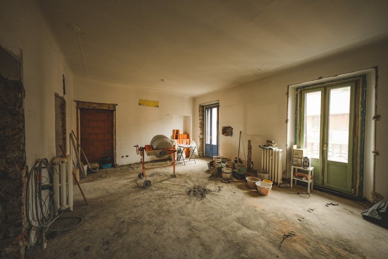 a home interior being renovated
